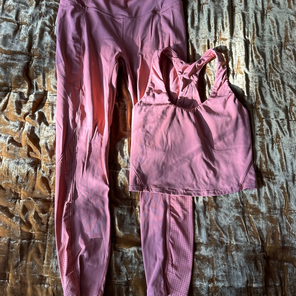 CALIA by Carrie Underwood Pink Leggings and Sports Bra Set